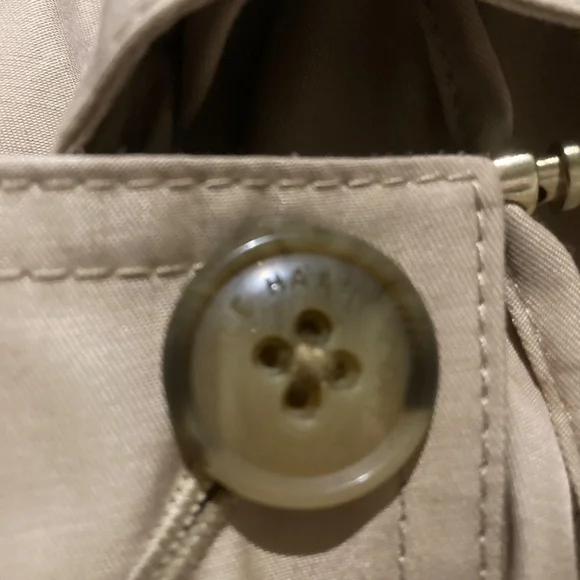 Cole haan khaki  belted hooded trench coat jacket - Picture 9 of 11